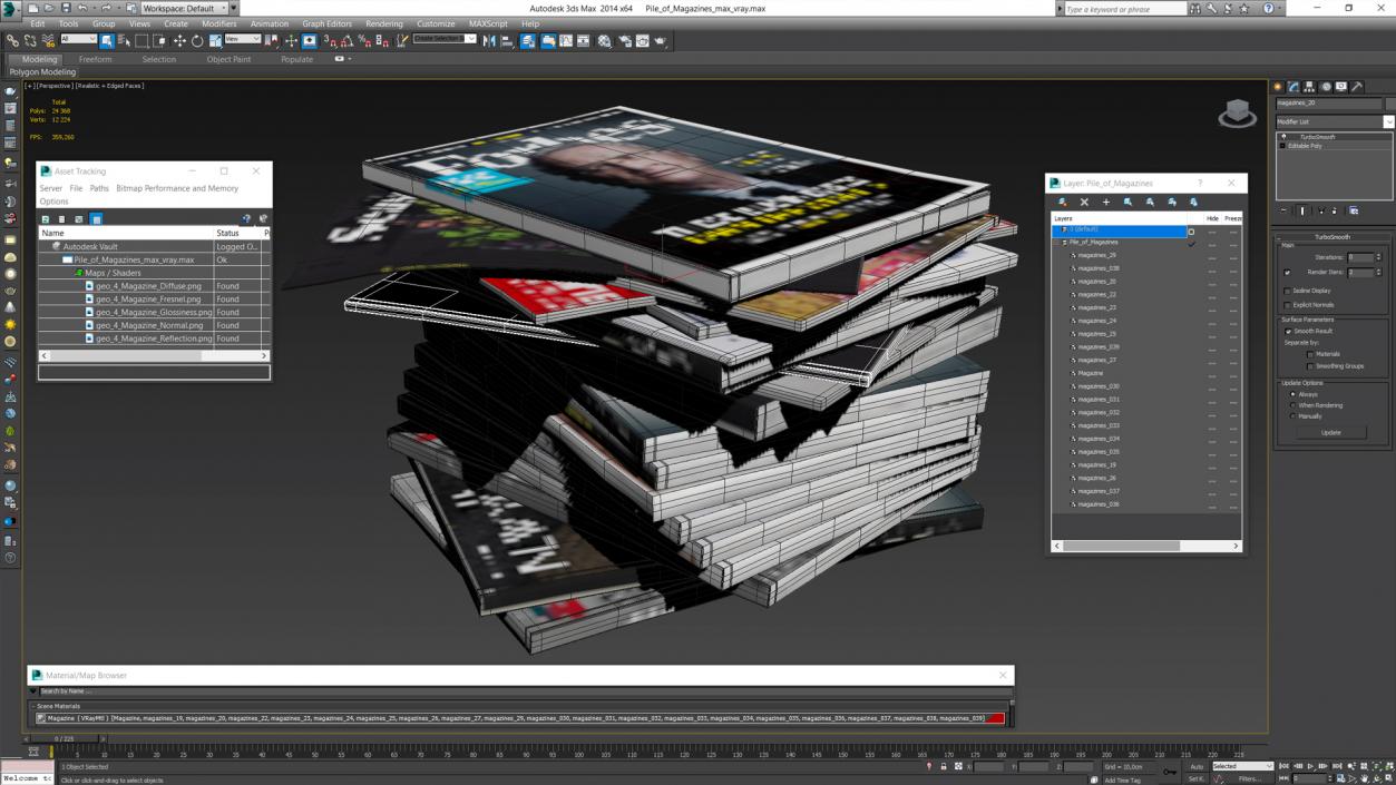 Pile of Magazines 3D