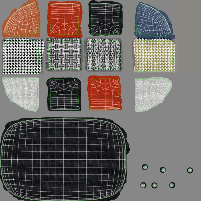 Patchwork Foot Seat 3D model