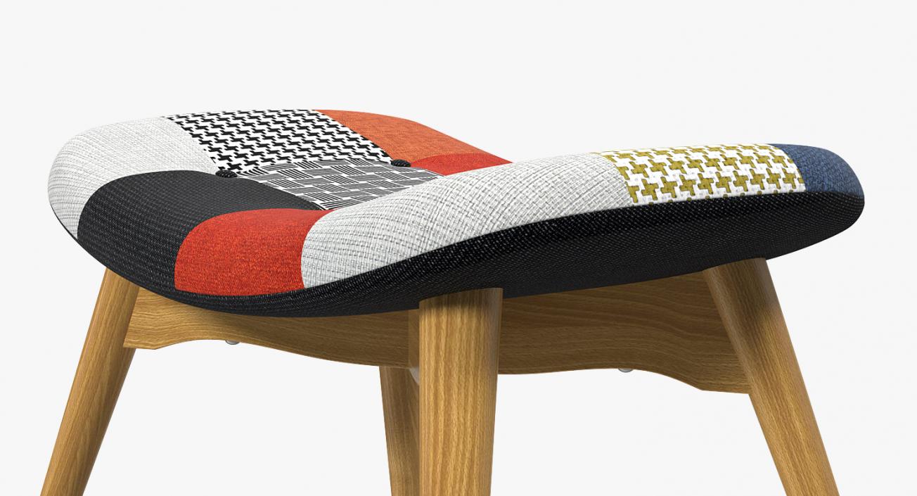 Patchwork Foot Seat 3D model