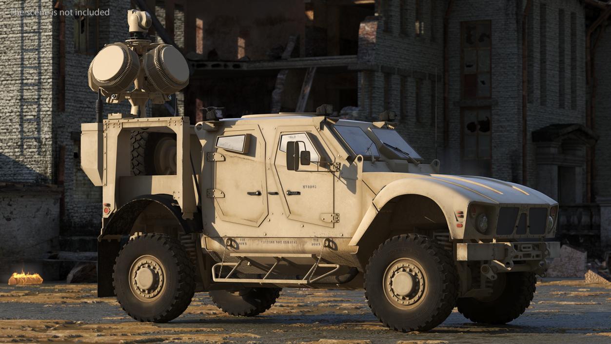 3D Oshkosh M-ATV with X-MADIS Anti Drone System Rigged