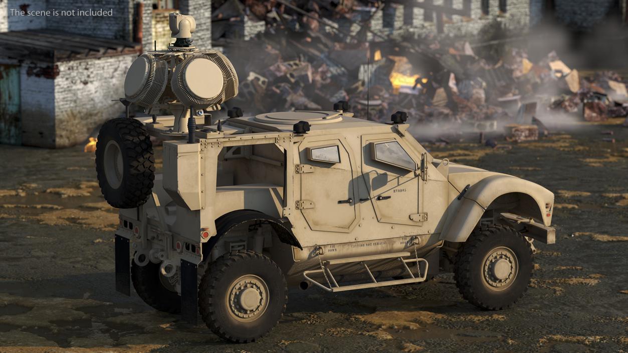 3D Oshkosh M-ATV with X-MADIS Anti Drone System Rigged