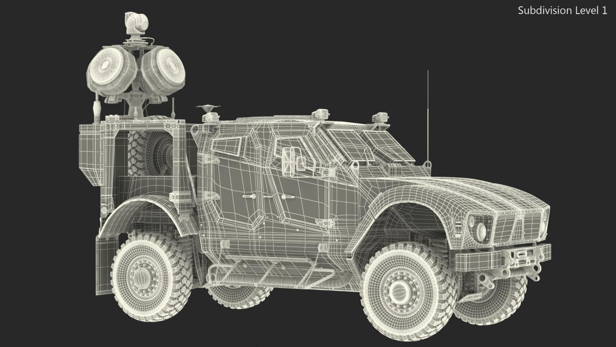 3D Oshkosh M-ATV with X-MADIS Anti Drone System Rigged