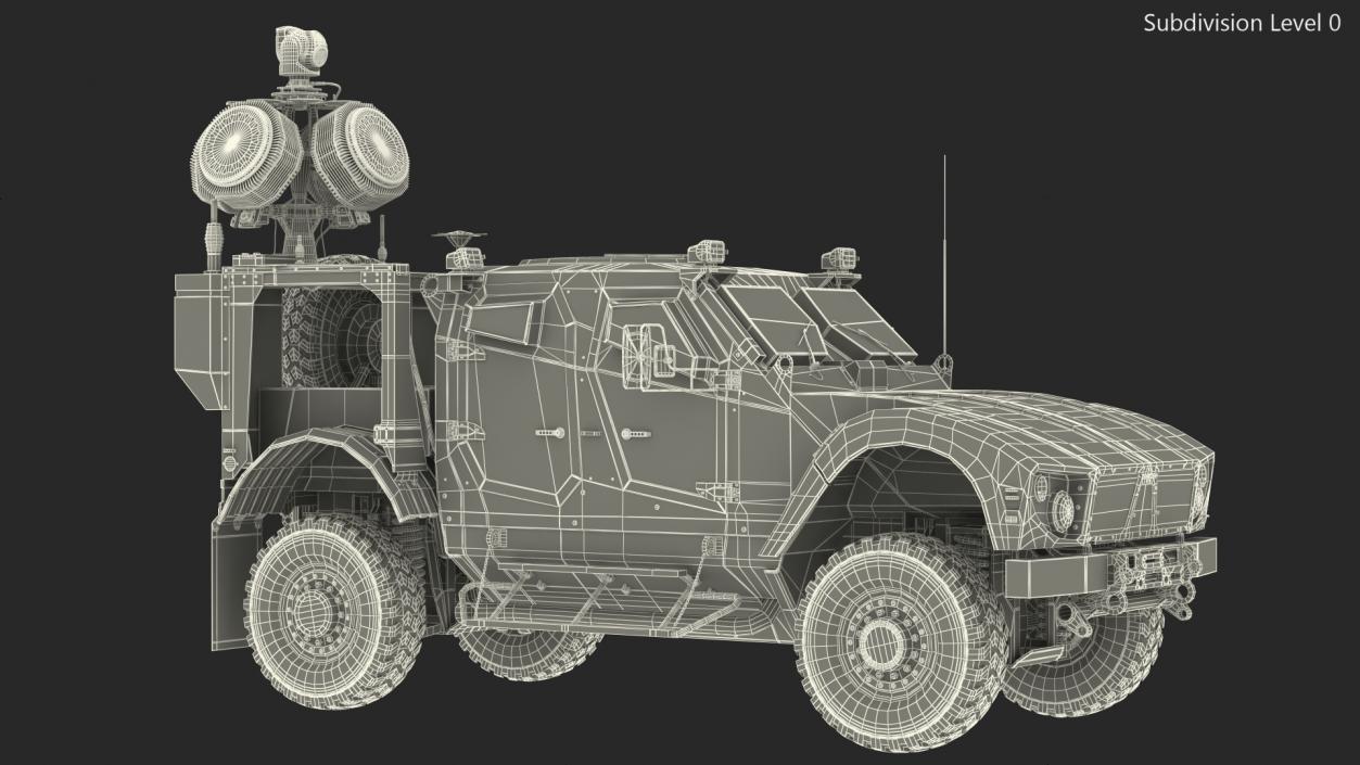 3D Oshkosh M-ATV with X-MADIS Anti Drone System Rigged