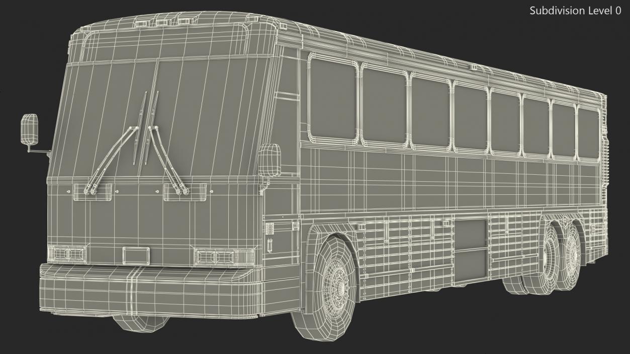 3D model Intercity Bus MCI 102DL3 Simple Interior