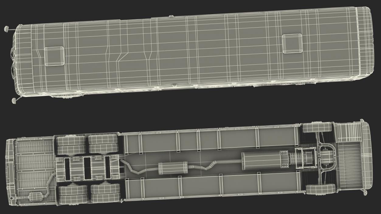 3D model Intercity Bus MCI 102DL3 Simple Interior