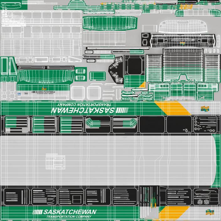 3D model Intercity Bus MCI 102DL3 Simple Interior