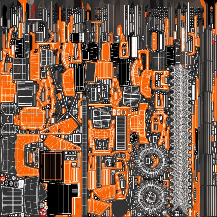 3D Road Recycler and Soil Stabilizer model