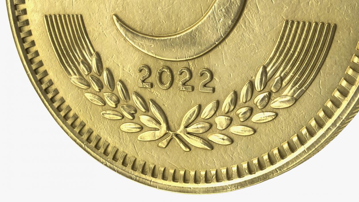 2 Pakistan Rupees Gold 3D