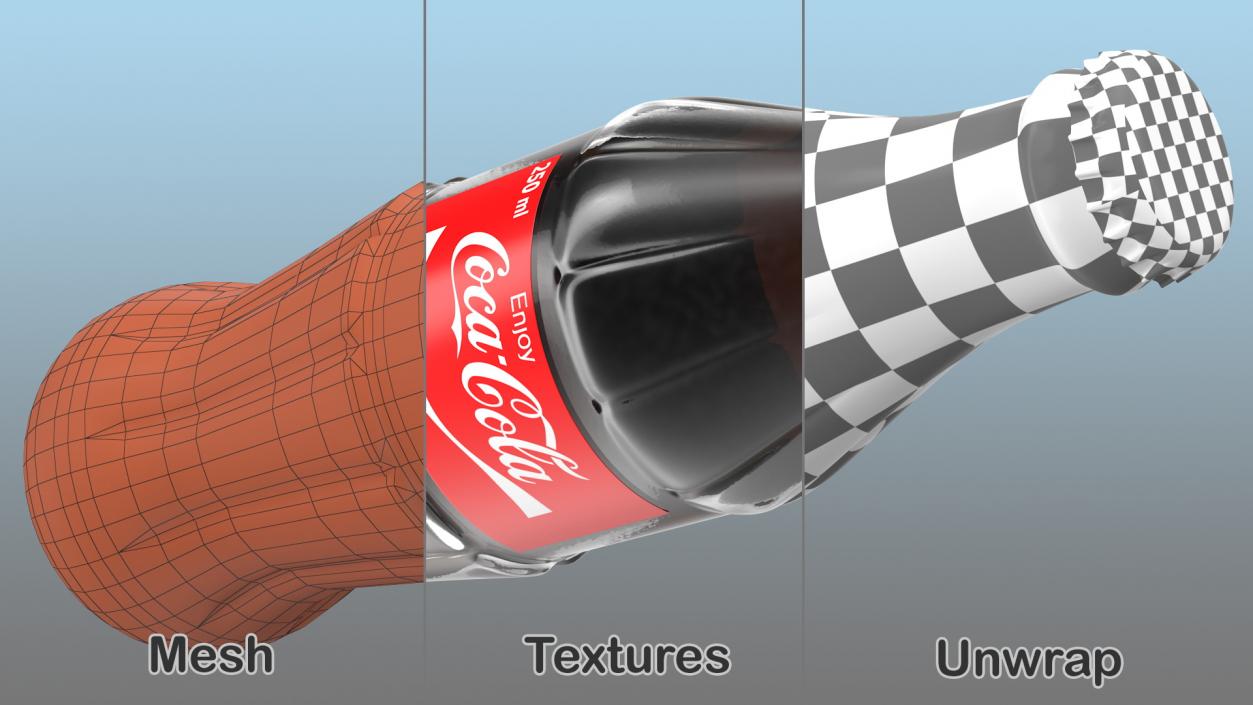 Coca Cola Glass Bottle 3D