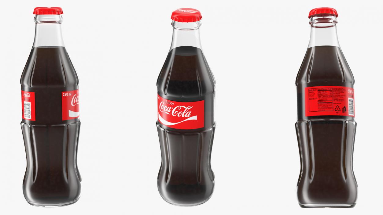 Coca Cola Glass Bottle 3D