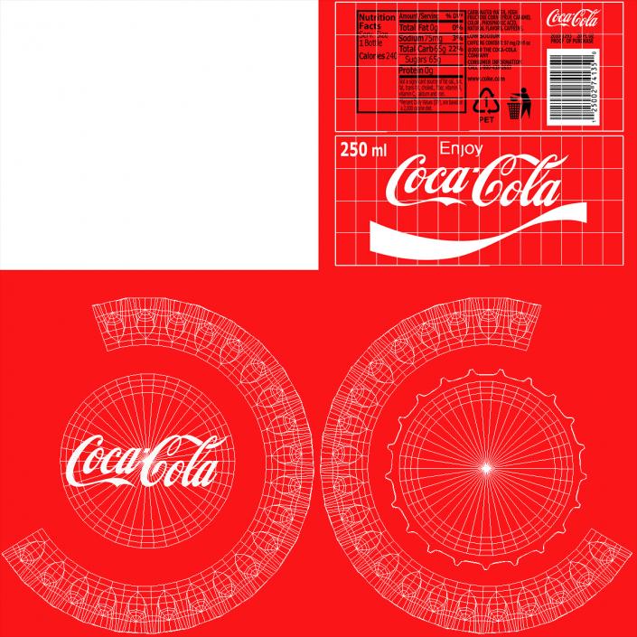 Coca Cola Glass Bottle 3D