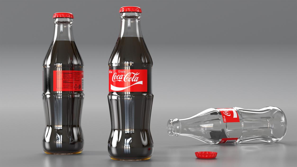 Coca Cola Glass Bottle 3D