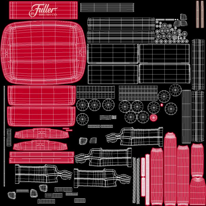 3D model Fuller Electrostatic Carpet and Floor Sweeper