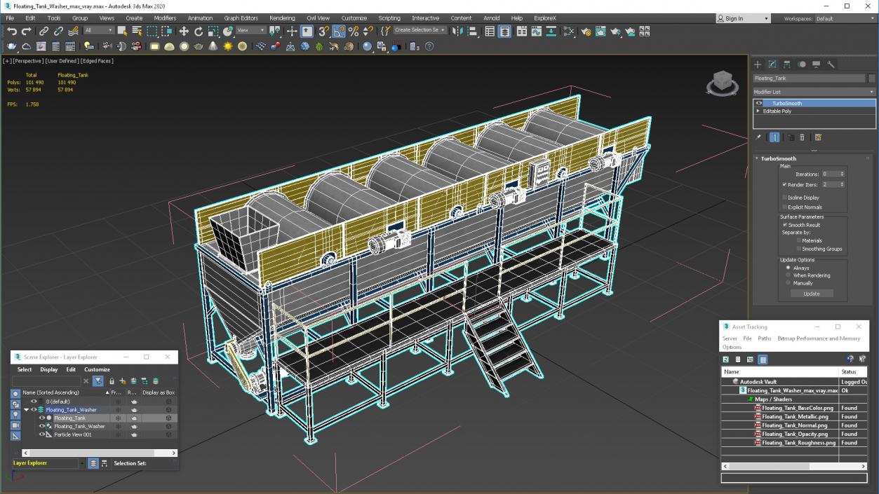 3D model Floating Tank Washer