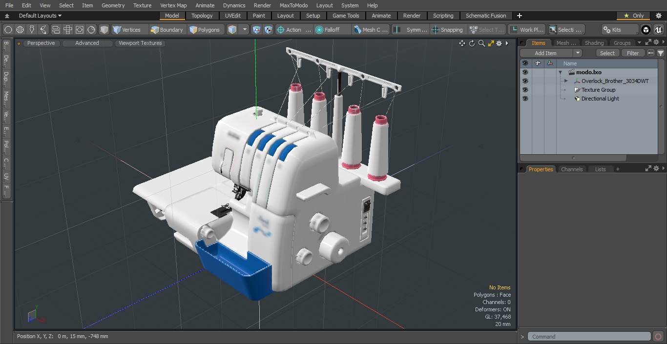 Overlock Brother 3034DWT 3D model