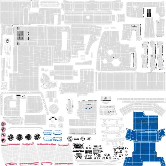 Overlock Brother 3034DWT 3D model