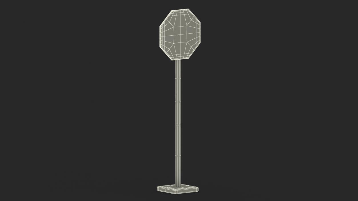 Road Sign Stop 3D model