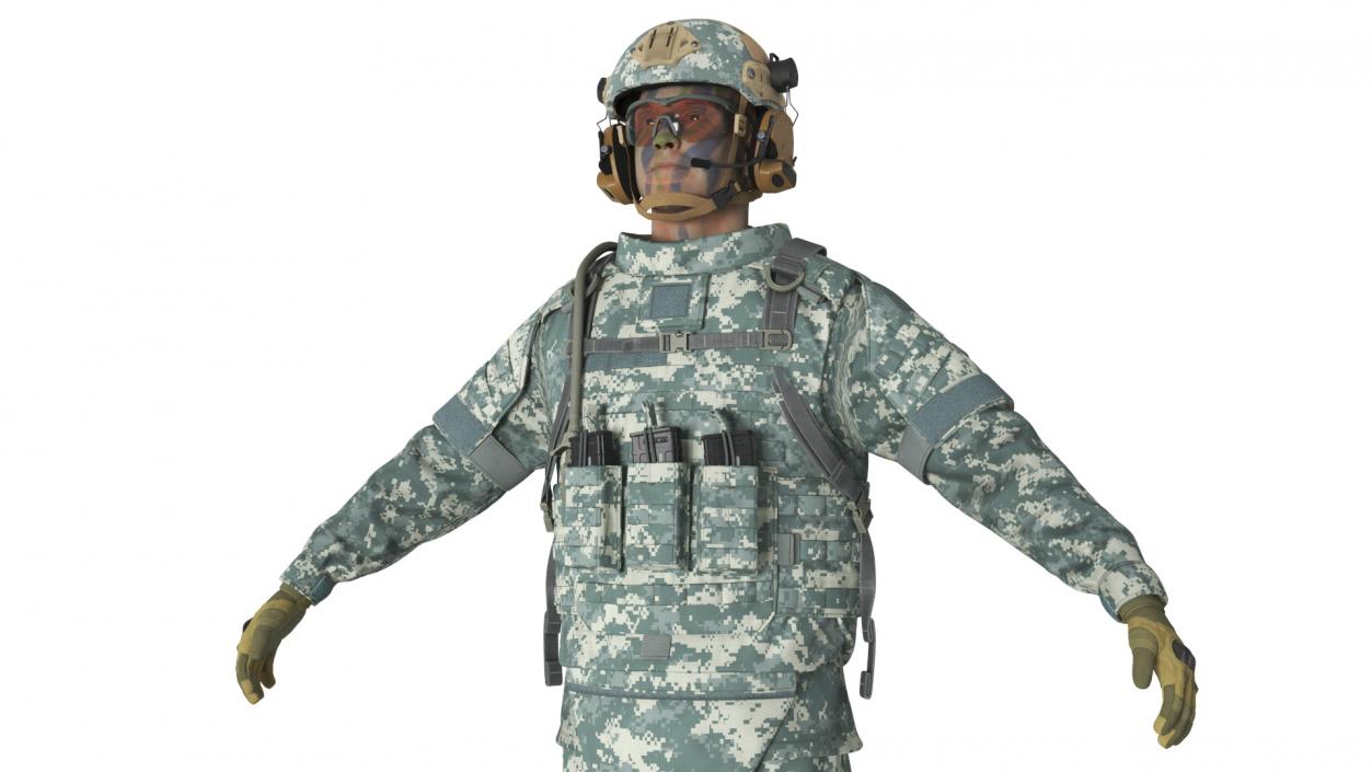 3D Soldier with Hydration Carrier Backpack 2