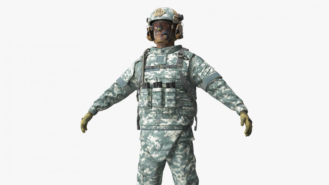 3D Soldier with Hydration Carrier Backpack 2