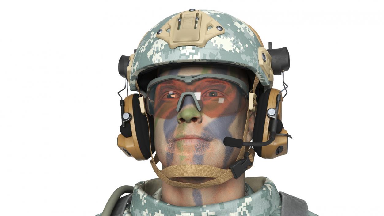 3D Soldier with Hydration Carrier Backpack 2