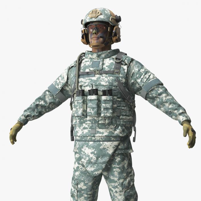 3D Soldier with Hydration Carrier Backpack 2