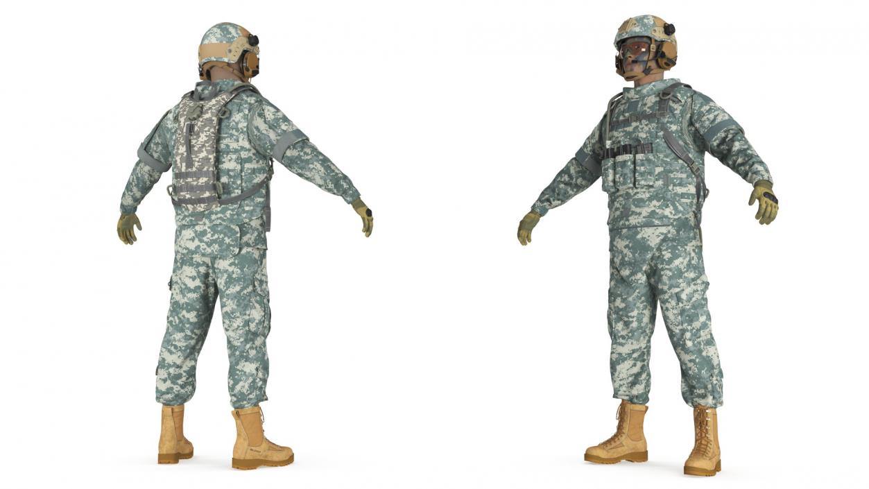 3D Soldier with Hydration Carrier Backpack 2