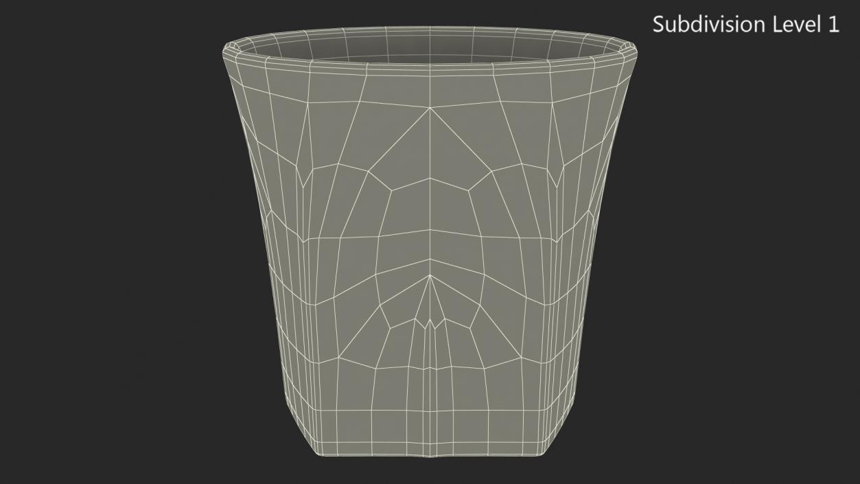 3D model Empty Shot Glass with Ice