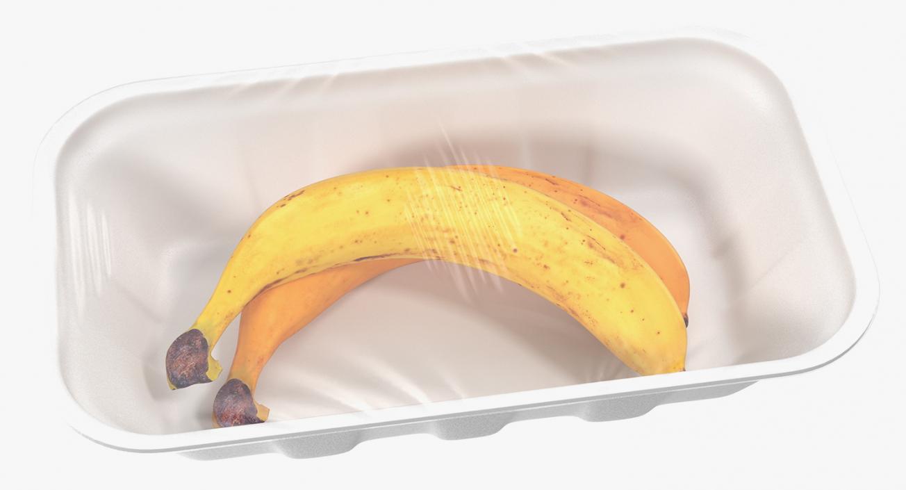 3D model Bananas Wrapped Food Tray