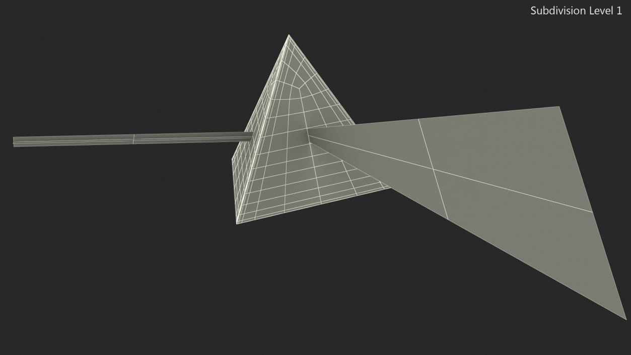 Glass Pyramid Refraction of Light Spectrum 3D