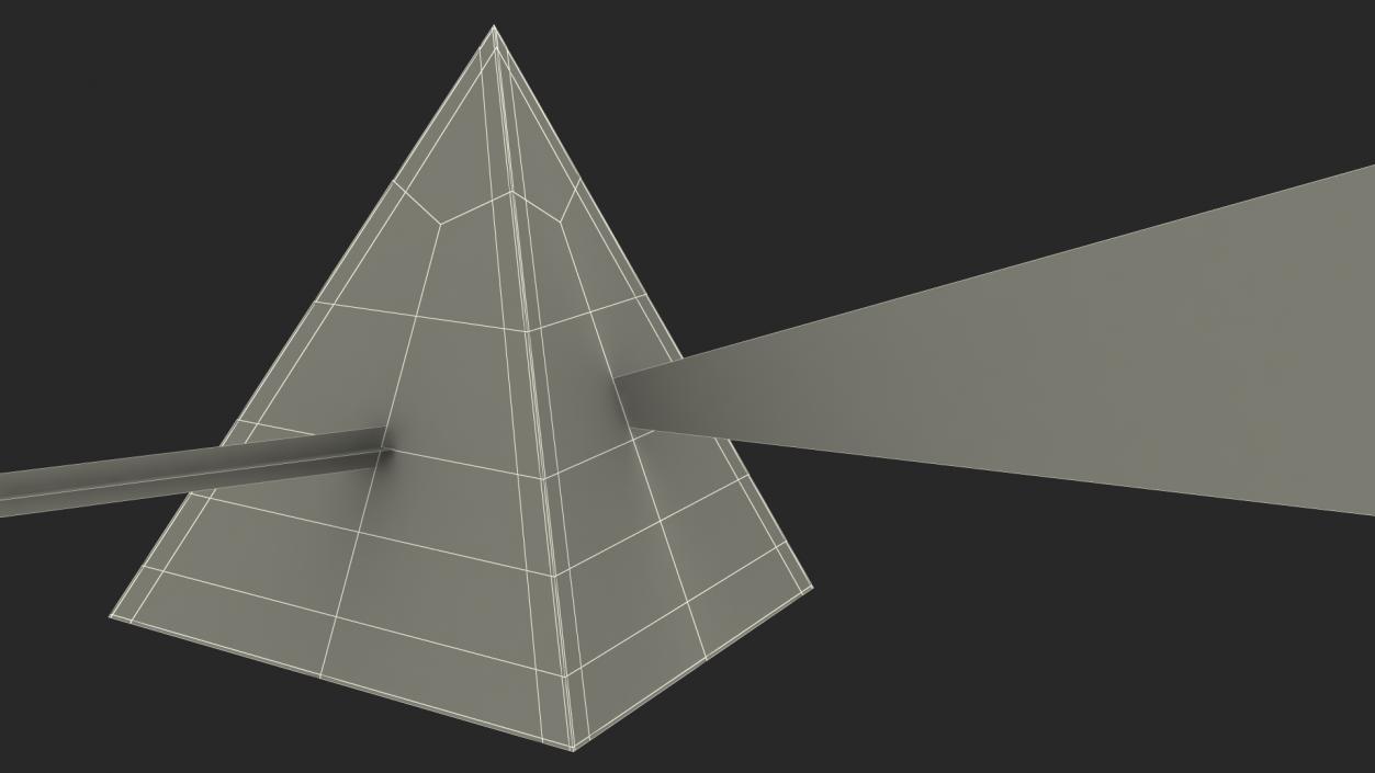 Glass Pyramid Refraction of Light Spectrum 3D