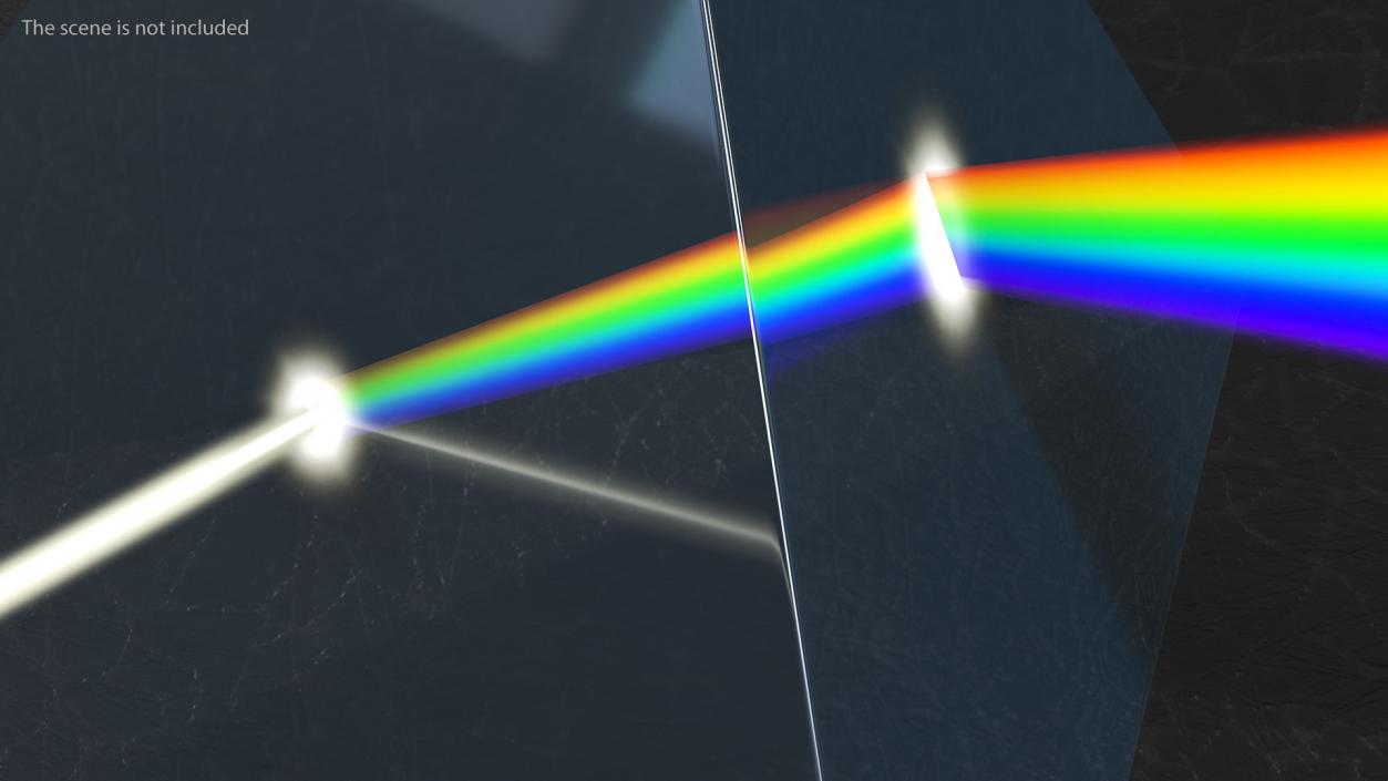 Glass Pyramid Refraction of Light Spectrum 3D