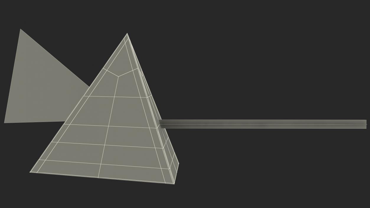 Glass Pyramid Refraction of Light Spectrum 3D