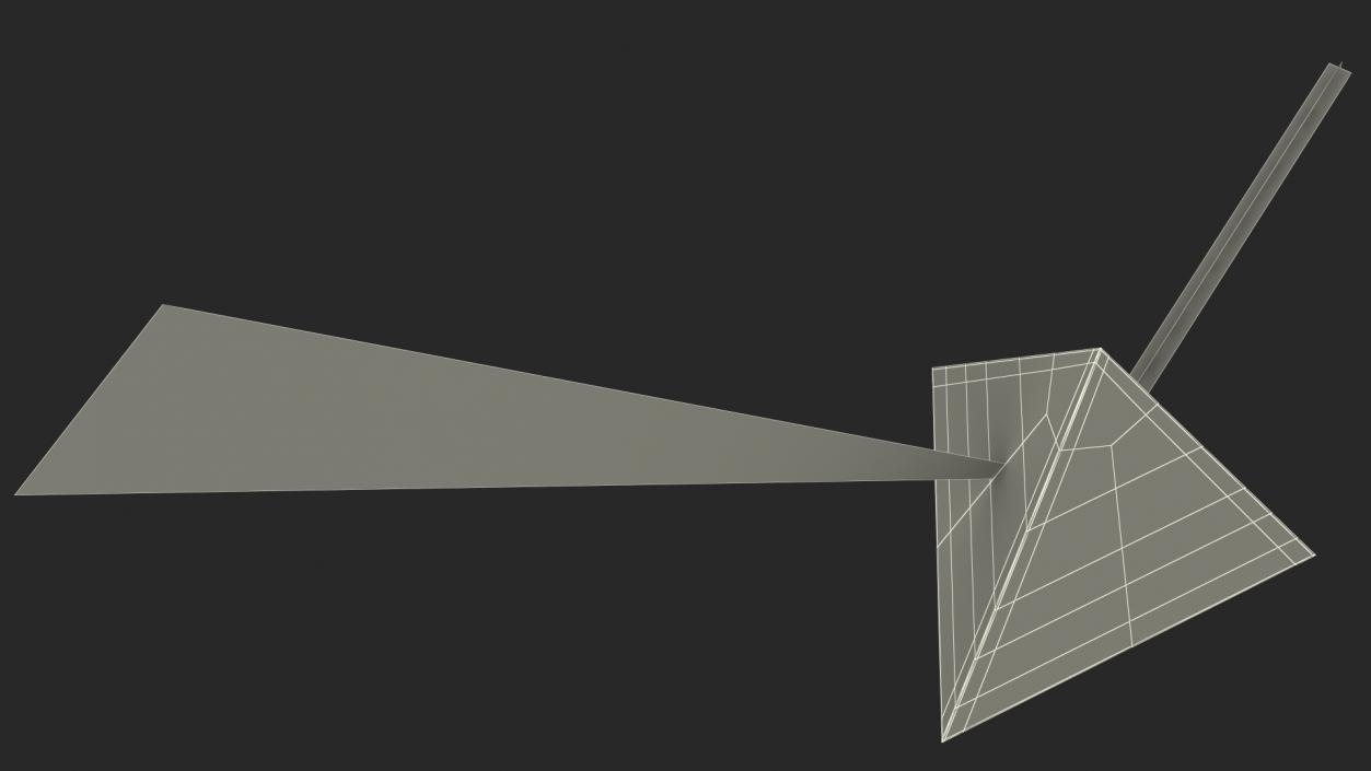 Glass Pyramid Refraction of Light Spectrum 3D