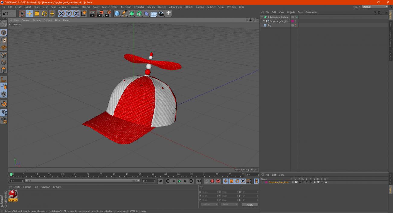 Propeller Cap Red 3D