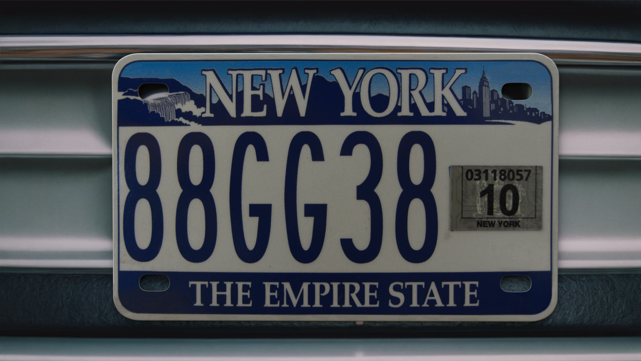 New York License Plate 3D