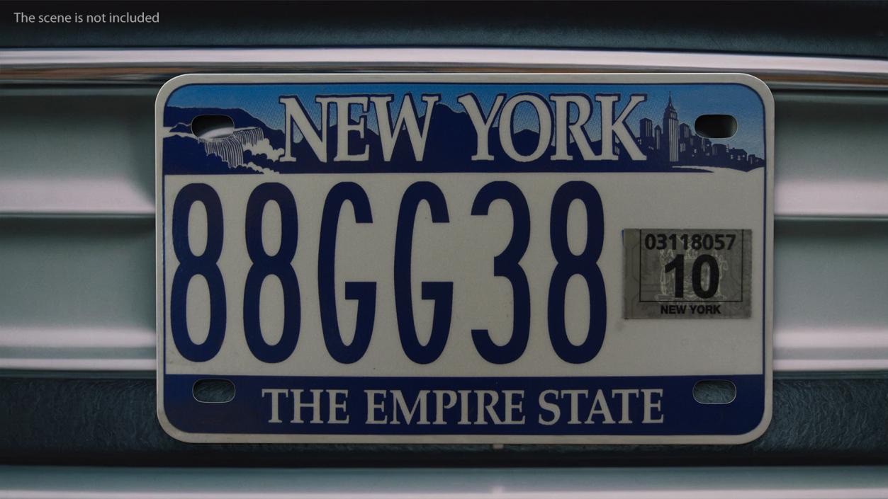 New York License Plate 3D