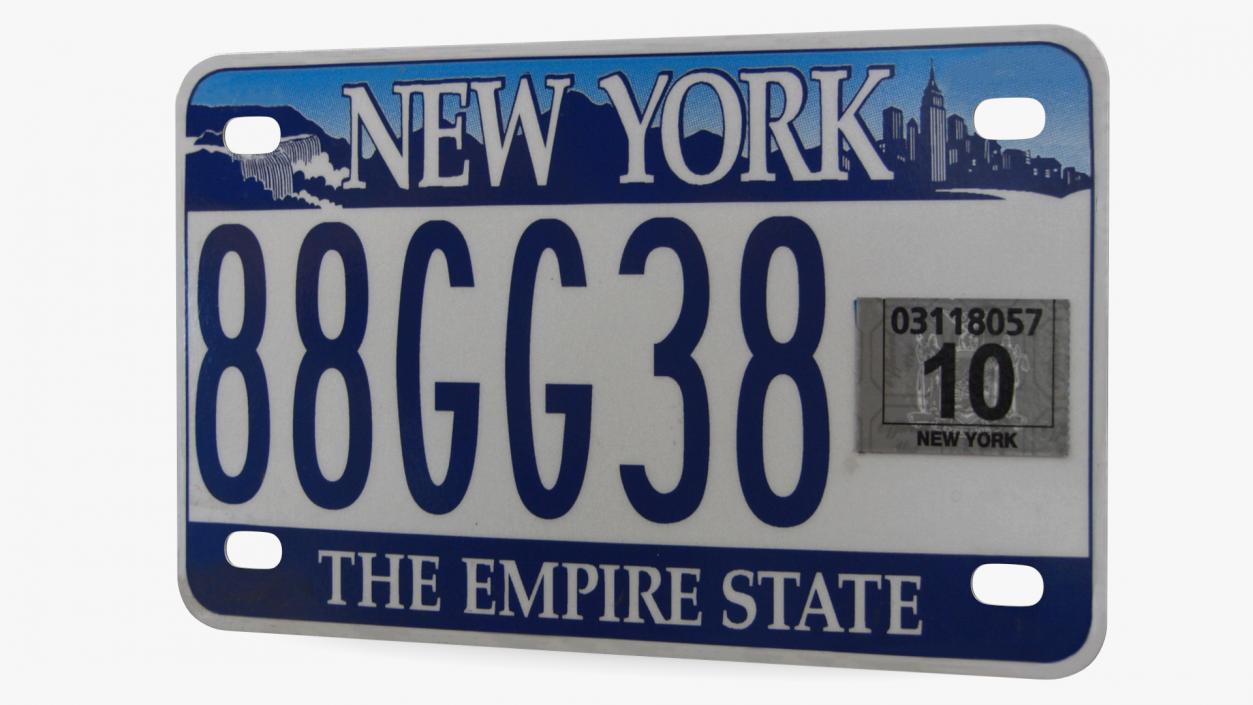 New York License Plate 3D