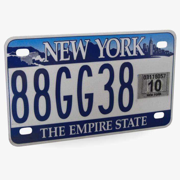 New York License Plate 3D