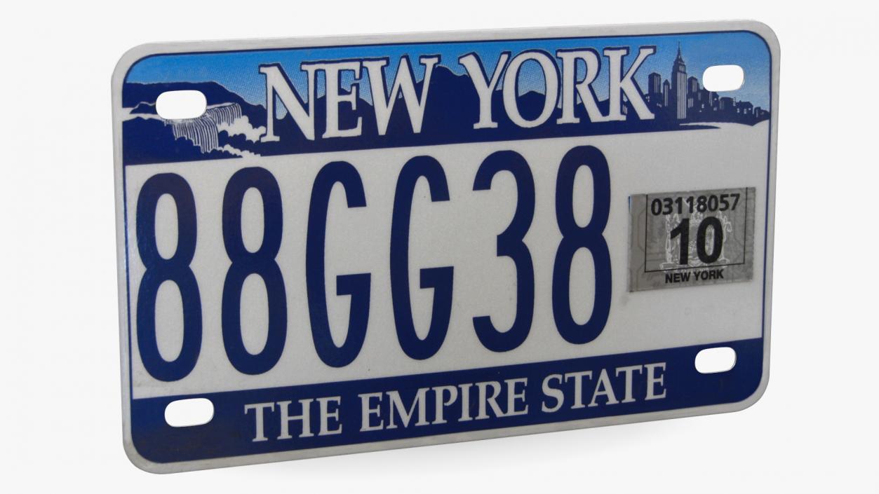 New York License Plate 3D