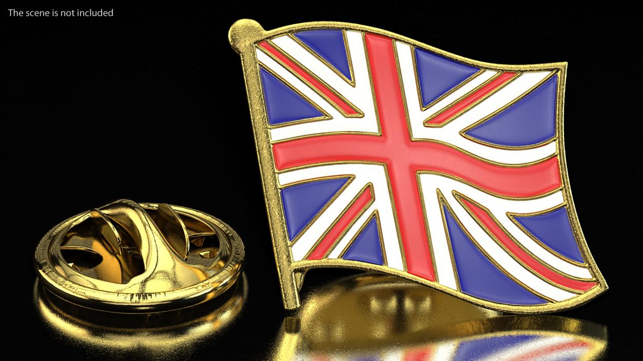 3D UK Great Britain Flag Lapel Pin