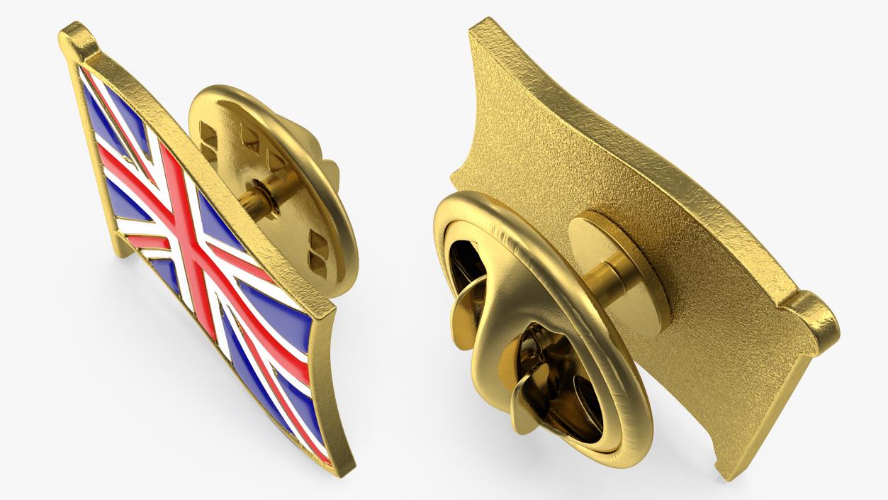 3D UK Great Britain Flag Lapel Pin