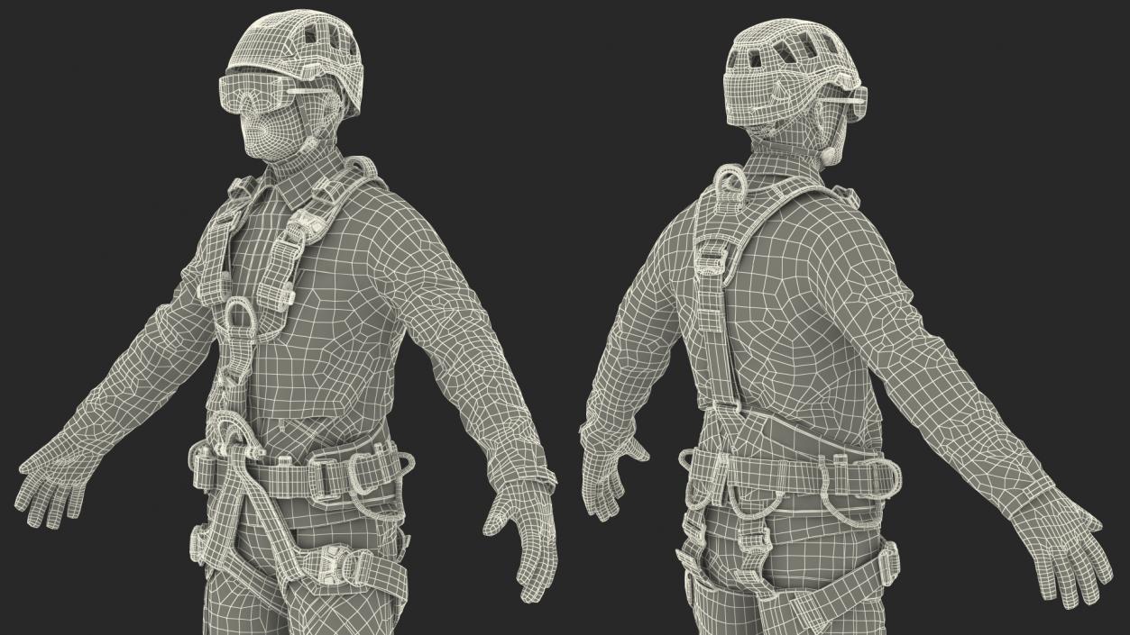 3D High Altitude Worker Neutral Pose model