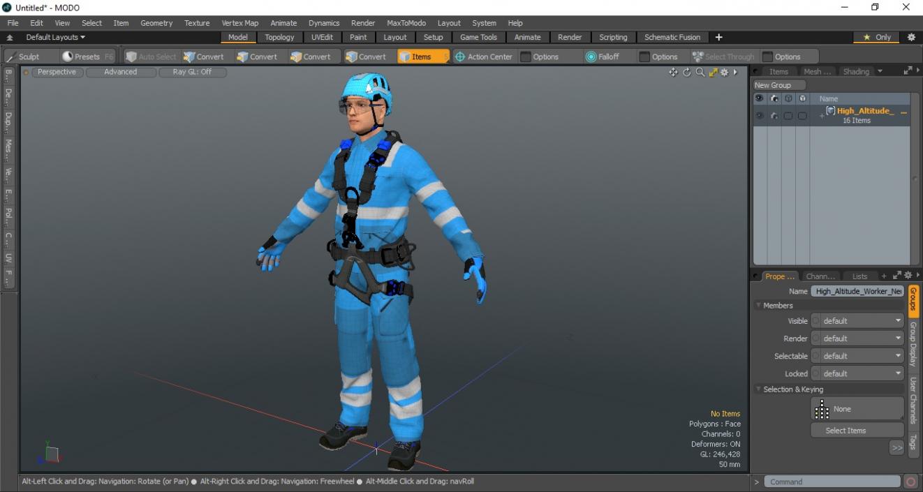 3D High Altitude Worker Neutral Pose model