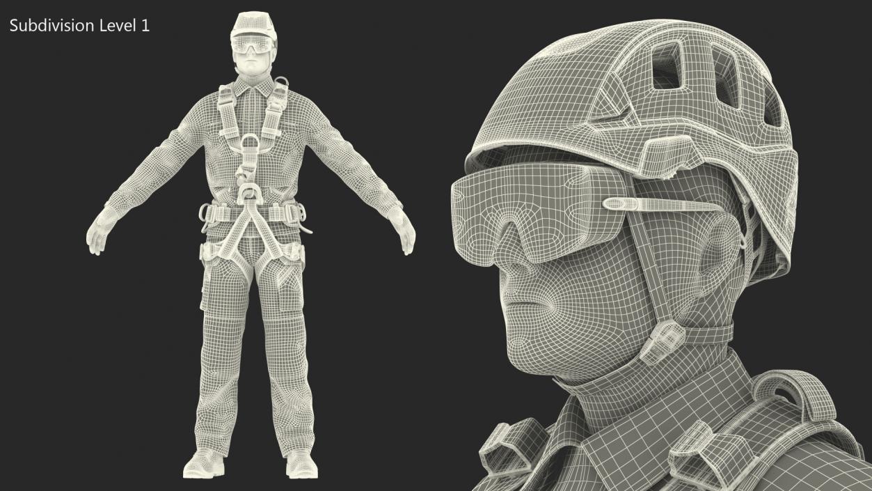 3D High Altitude Worker Neutral Pose model