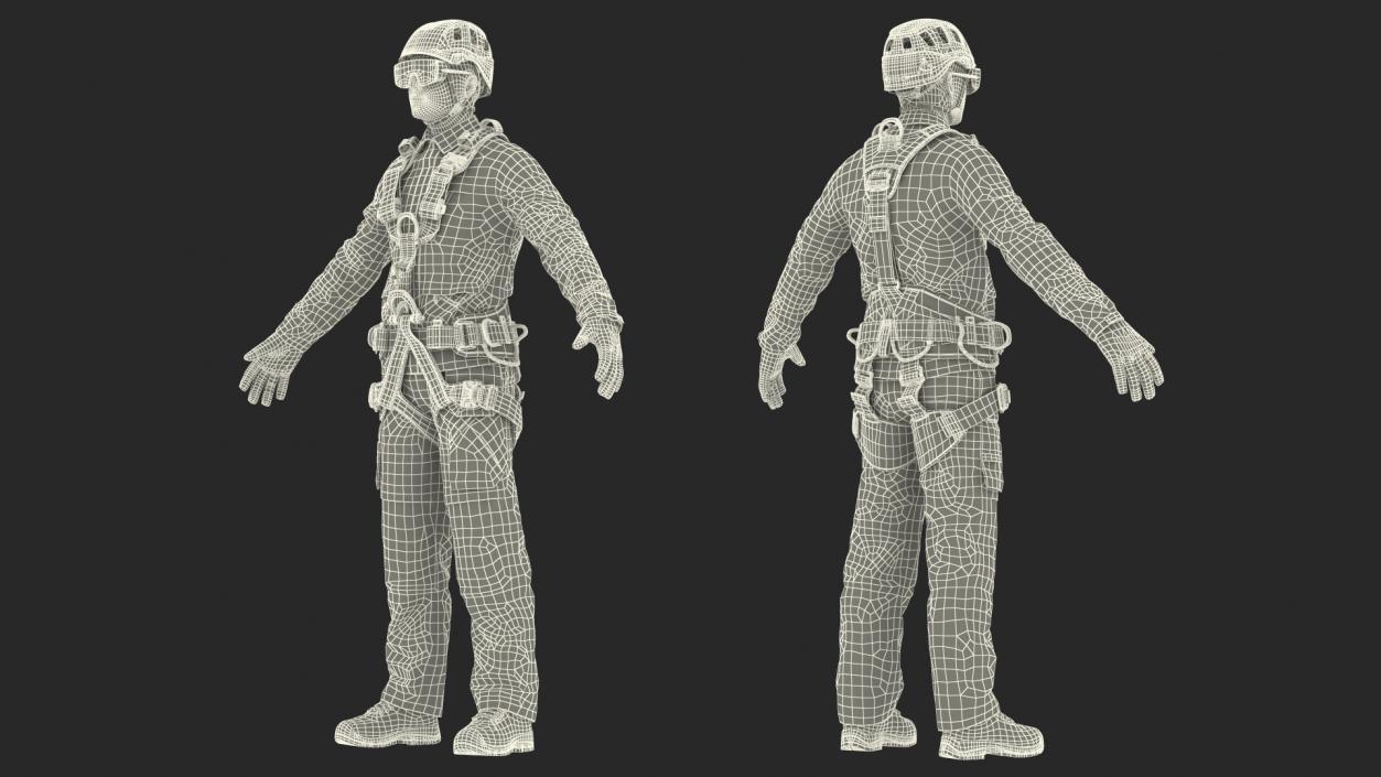 3D High Altitude Worker Neutral Pose model