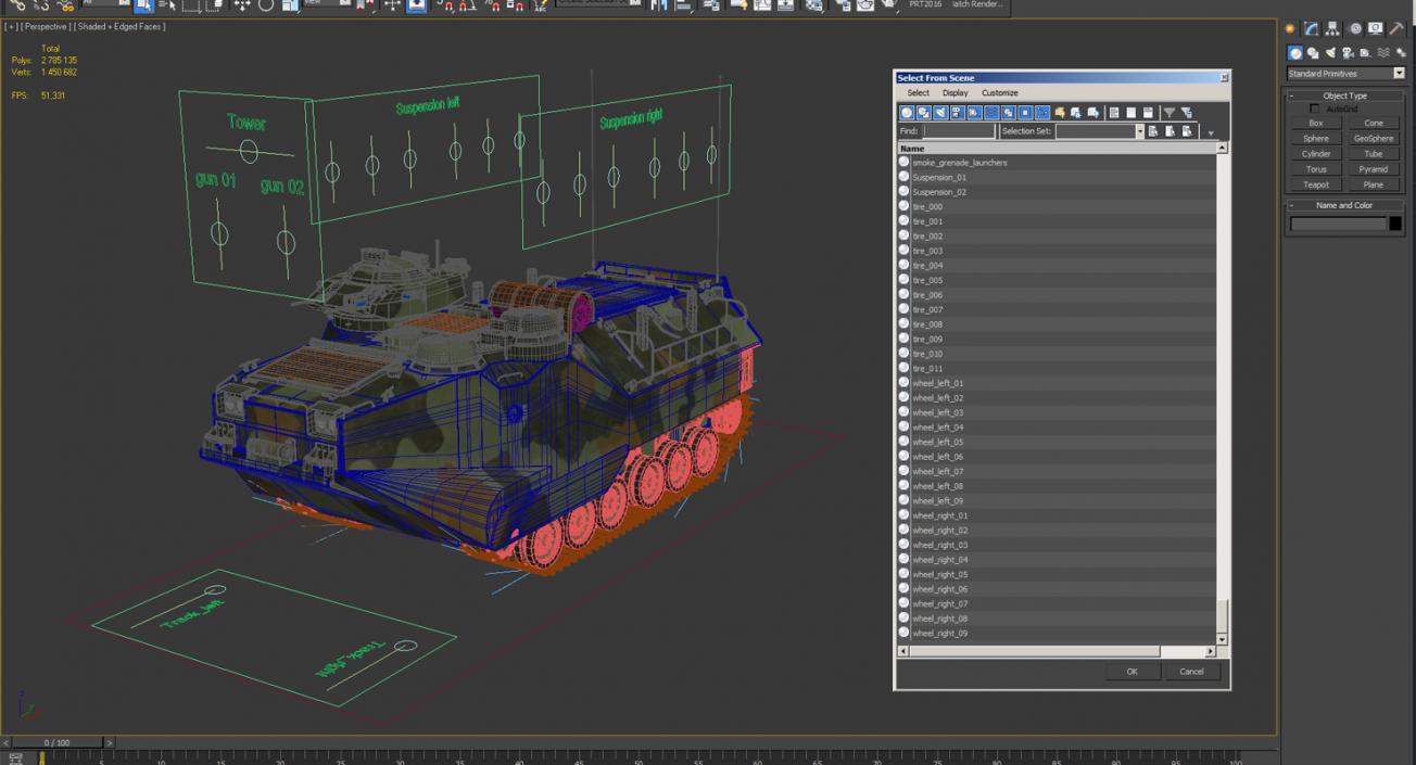 Landing Tracked Vehicle AAV P7 Rigged 3D