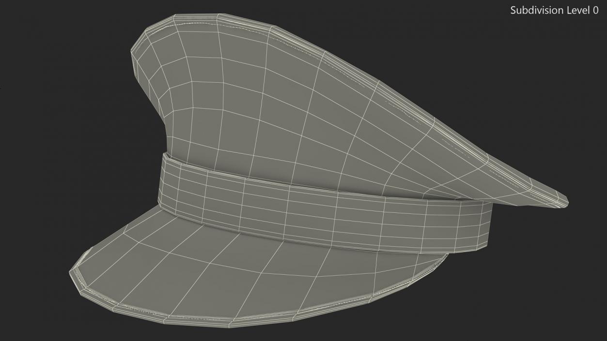 3D Navy Commander Hat model