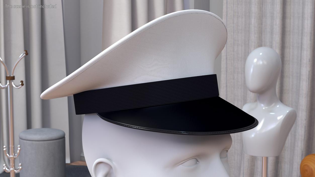 3D Navy Commander Hat model