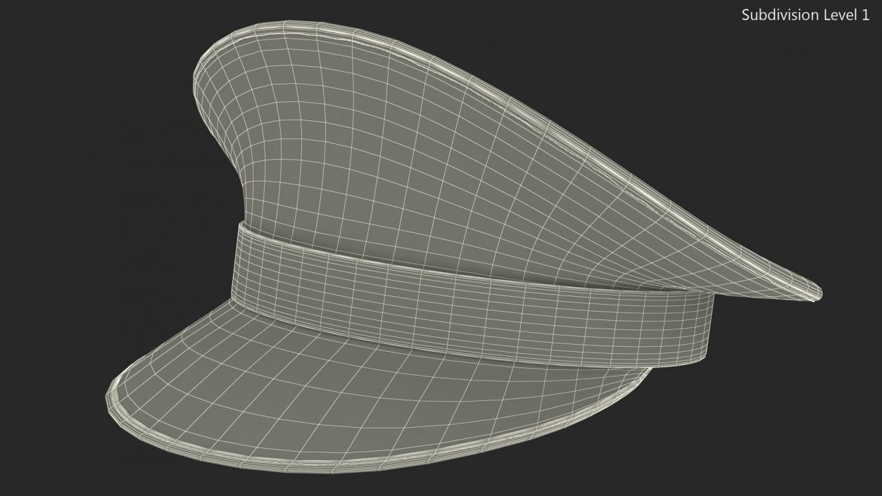 3D Navy Commander Hat model