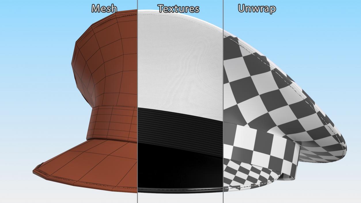 3D Navy Commander Hat model